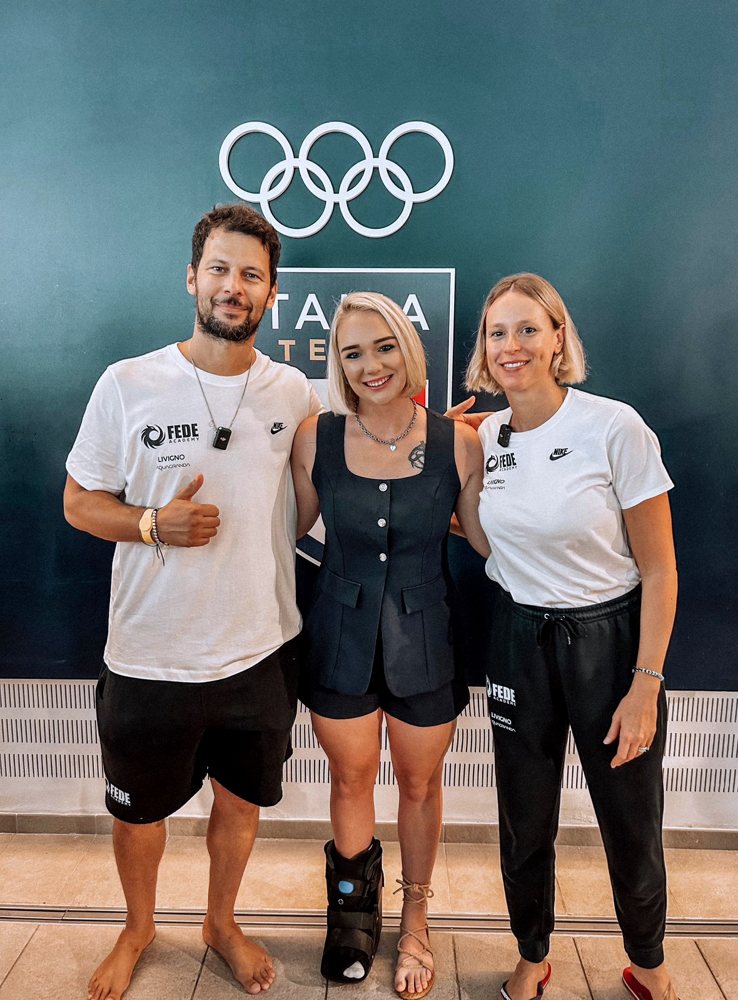 With an Olympic coach